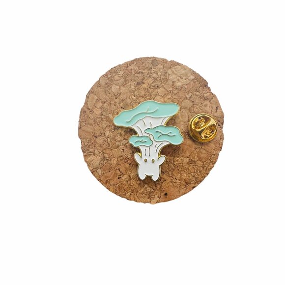 ☀️Enamel Pin Funny Cartoon Brooches Cute Humanoid Elf Mushroom Mint White☀️ - Picture 4 of 7